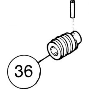 100-36 Swan SS Worm Gear with Pin